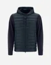 Herno Nylon Ultralight & フリース ボンバージャケット In Navy Blue