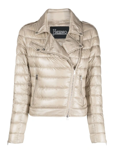 Herno Zip-up Padded Jacket In Yellow