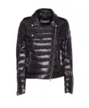 Herno Lightweight Biker Jacket With Diagonal Zip Closure In Black