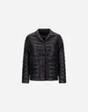 Herno Long-sleeved Down Jacket In Blue