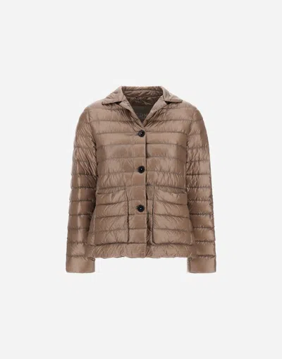 Herno Nylon Ultralight Blazer In Brown