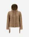 Herno Bomber Jacket In Nylon Ultralight In Camel