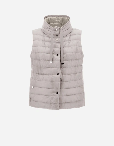 Herno Reversible Sleeveless Jacket In Nylon Ultralight In Chantilly