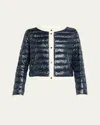 Herno Contrast Trim Quilted Nylon Down Jacket
