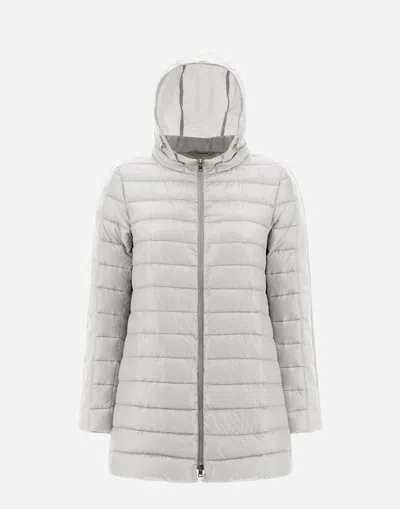 Herno Nylon Ultralight Down Jacket In Gray
