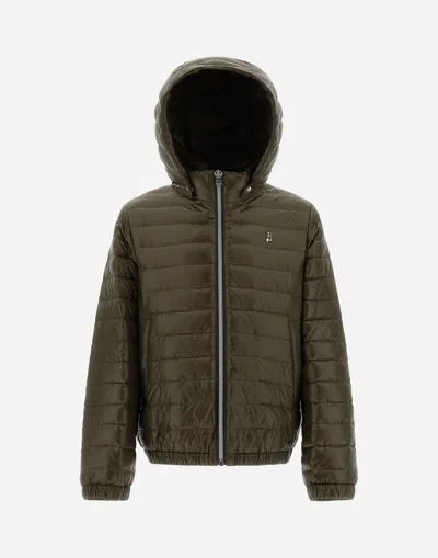Herno Unisex Bomber Jacket In Nylon Ultralight - Unisex Kids Military 8a