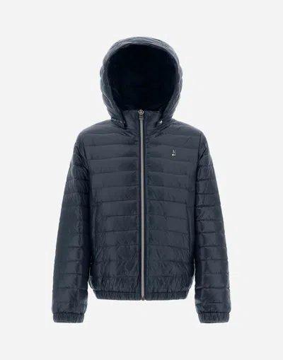 Herno Unisex Bomber Jacket In Nylon Ultralight - Unisex Kids Navy Blue 8a