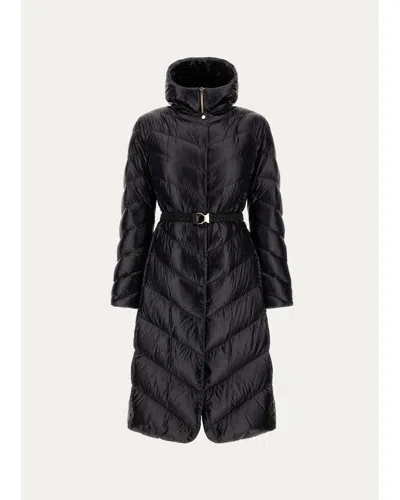 Herno Nylon Ultralight Oversized Down-fill Coat In Black