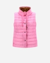 Herno Reversible Sleeveless Jacket In Nylon Ultralight In Paradise Pink