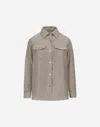 Herno Nylon Ultralight Shacket In Chantilly