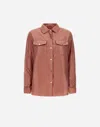 Herno Nylon Ultralight Shacket In Dark Pink
