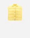 Herno Sleeveless Nylon Ultralight And Spring Lace Jacket In Lemon Yellow