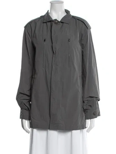 Pre-owned Herno Nylon Utility Jacket W/ Tags In Gray