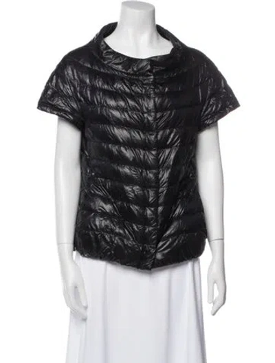 Pre-owned Herno Nylon Vest In Black