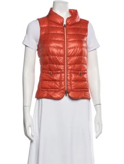 Pre-owned Herno Nylon Vest In Orange