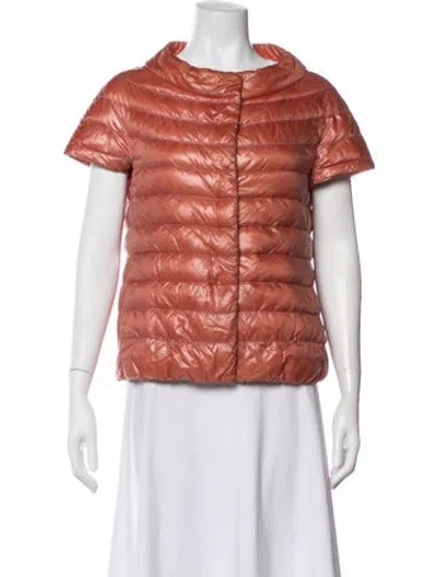 Pre-owned Herno Nylon Vest In Pink