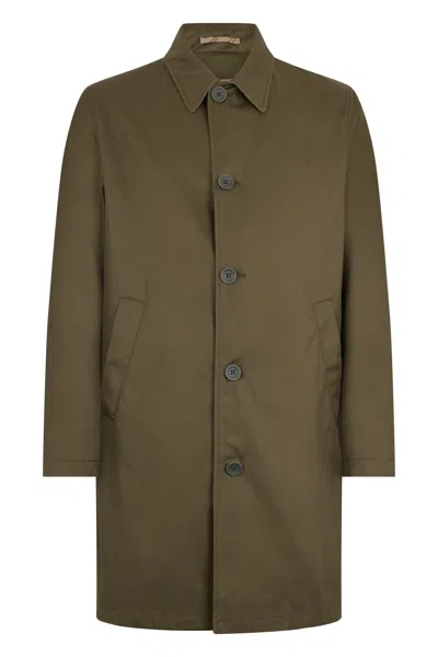 Herno Olive Green Coat In Brown