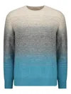 Herno Ombre Ribbed Sweater In Blue