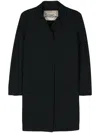 Herno One Breasted Coat In Black  
