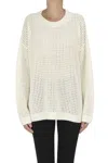 Herno Open Knit Boxy Pullover In White