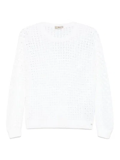 Herno Open-knit Sweater Clothing In White