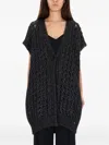 Herno Openwork Short-sleeve Vest In Black