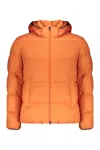 Herno Long-sleeved Down Jacket In Orange