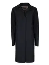Herno Pef Snap Front Scuba Coat In Black