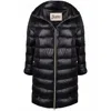 Herno Ultralight Zipped Quilted Coat In Black