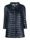 Herno Dark Blue Nylon Amelia Down Jacket In Blue