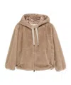 Herno Hooded Zip-up Jacket In Brown