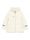 Herno Hooded Medium-length Wool Down Jacket With Zip In Neutral