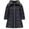 Herno Quilted Padded High Collar Jacket In Black