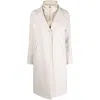 Herno Padded-bib Single-breasted Coat In Beige