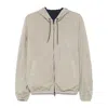 Herno Reversible Hooded Jacket In Beige