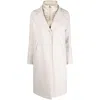 Herno Padded-bib Single-breasted Coat In Beige