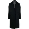 Herno Black Padded Single-breasted Coat In Mixed Of Tech Materials Woman In Black