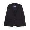 Herno Tailored Single-breasted Jacket With Notched Lapels In Blue