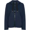 Herno Zip-up Hooded Jacket In Blue