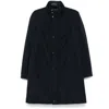 Herno Mid-length Down Jacket With High Collar In Blue
