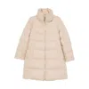 Herno Long Quilted Jacket High Collar In Neutral