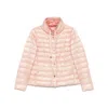 Herno Quilted Lightweight Polyamide Jacket With Contrasting Collar In Pink