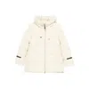 Herno Hooded Medium-length Wool Down Jacket With Zip Clothing In White