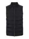 Herno Black Polyamide Sleveless Jacket In Blue