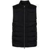 Herno Stand Collar Down Vest In Black
