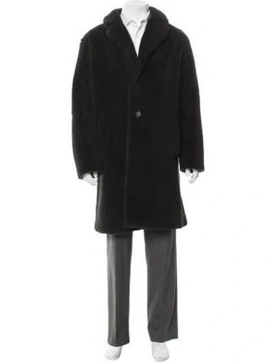 Pre-owned Herno Overcoat In Black