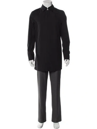 Pre-owned Herno Overcoat In Black