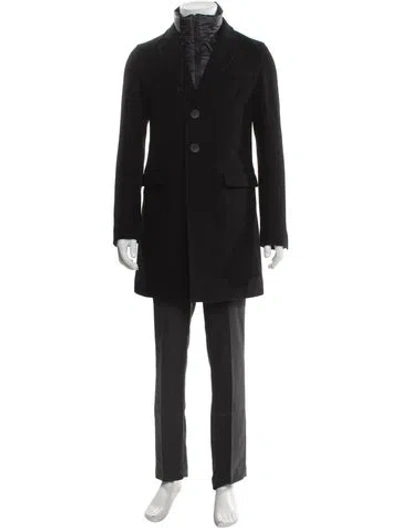 Pre-owned Herno Overcoat In Black