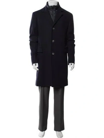 Pre-owned Herno Overcoat In Blue