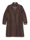 Herno Layered Mixed Media Down Jacket In Brown